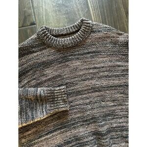 UGG Avianna Wool Blended Crew Neck Stripe Pullover Brown/Black Sweater Size XS